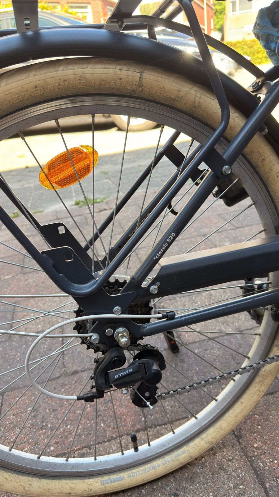 Btwin Classic 520 Damesfiets met Mand en Bagagedrager, Overige merken, Velgrem, Versnellingen, Ophalen of Verzenden