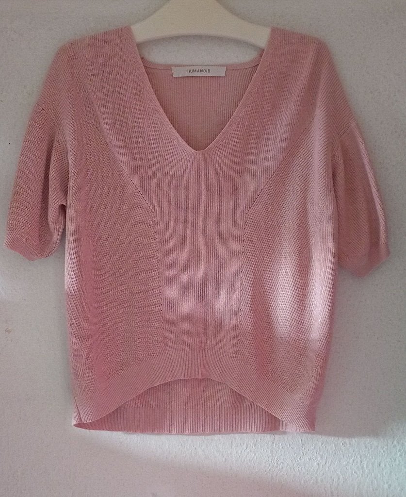 Humanoid knit gebreide trui, korte mouw, roze M, Humanoid, Ophalen of Verzenden, Zo goed als nieuw, Korte mouw