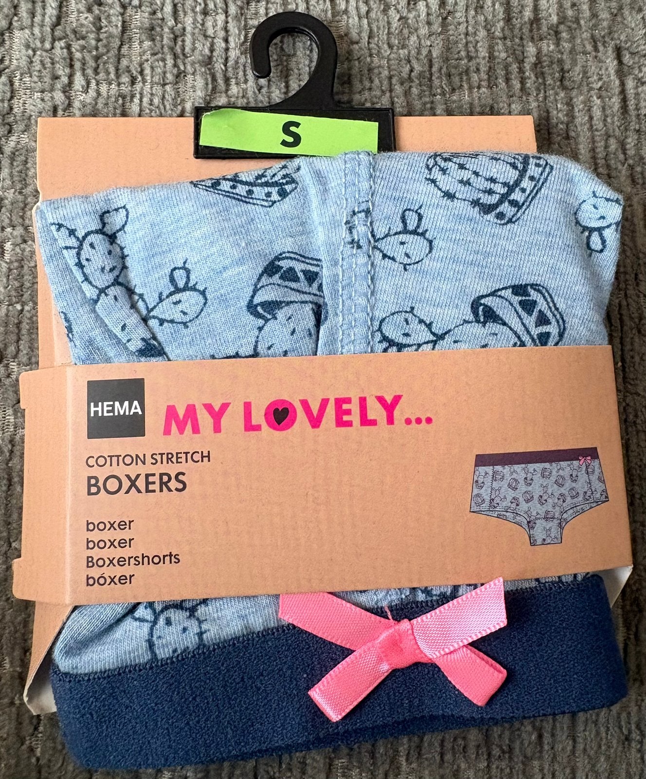 Nieuw - denimblauw &blauw printje&roze strikje; 158/164 Hema, Kinderen en Baby's, Kinderkleding | Maat 158, Ophalen of Verzenden