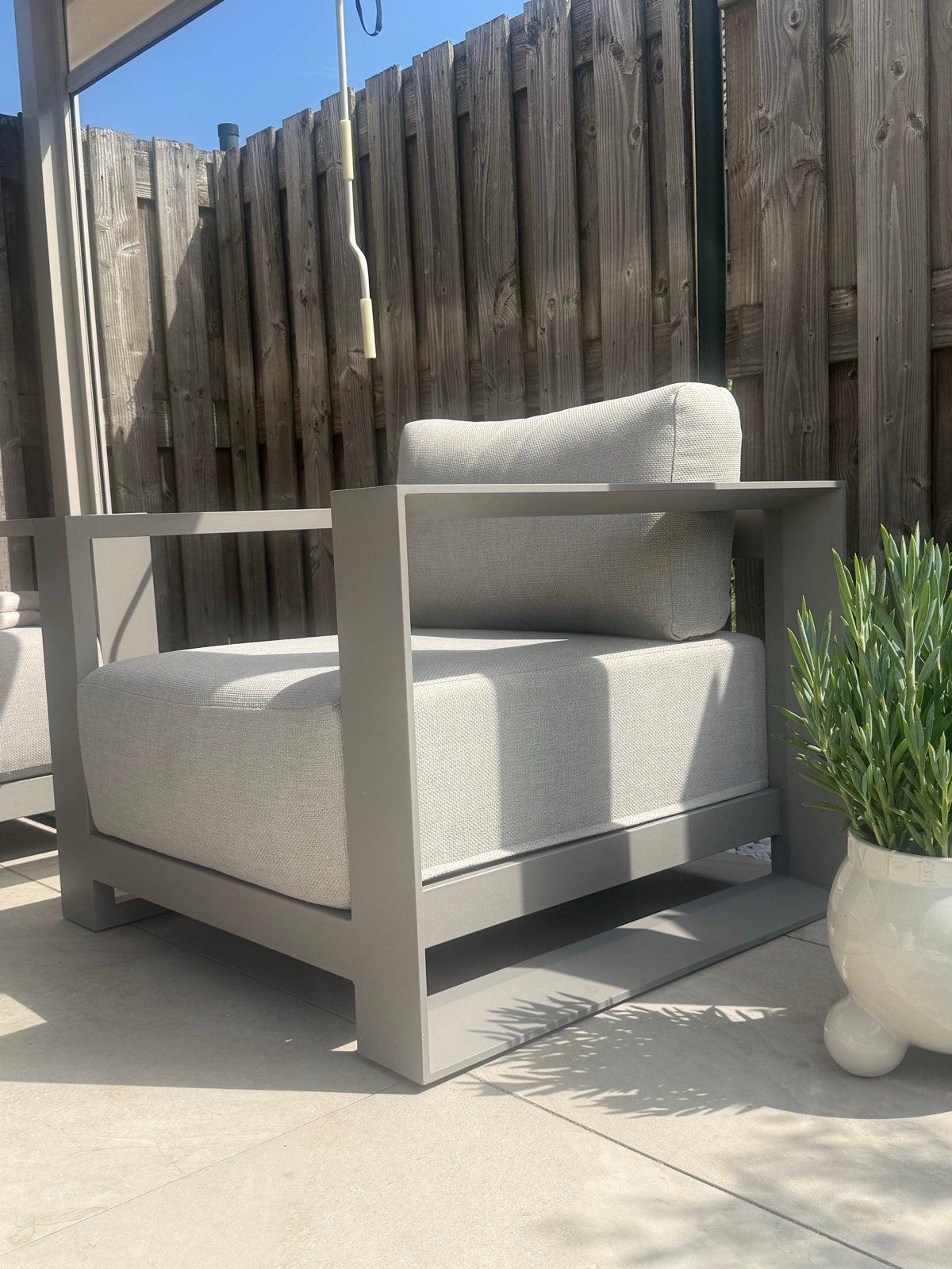 Luxe loungeset, Ophalen, 5 zitplaatsen, Aluminium, Zo goed als nieuw