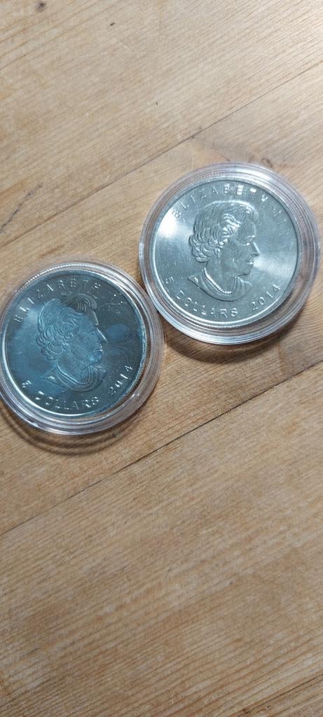 Zilveren maple leaf 1 OZ, Ophalen of Verzenden, Noord-Amerika