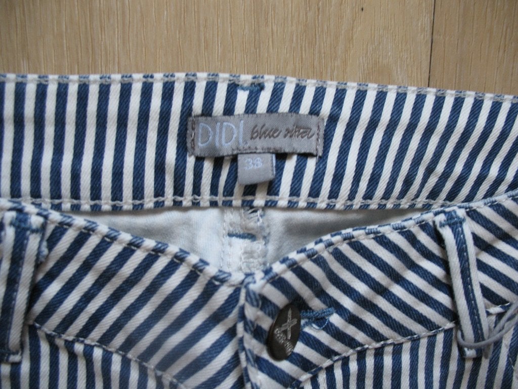 DIDI Happy Prints Gestreepte Broek Mt 38 Zolderopruiming, Maat 38/40 (M), Blauw, Nieuw, Didi