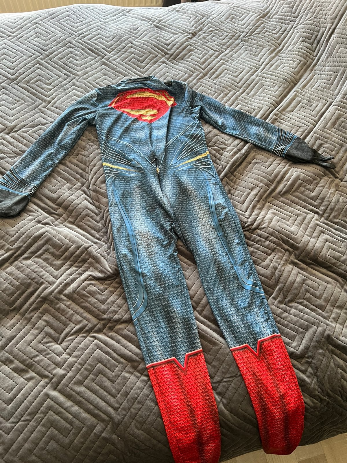 Verkleedset superman maat 122, Ophalen of Verzenden, Zo goed als nieuw, 122 t/m 128, Meisje