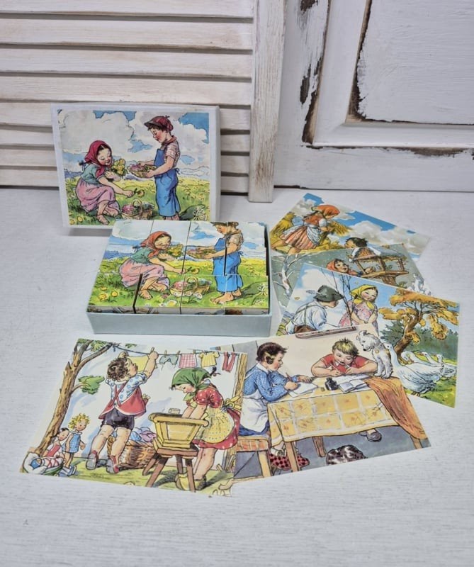 blokkenpuzzel, Chechoslowakije, Verzamelen, Gebruikt, ., Ophalen of Verzenden, .