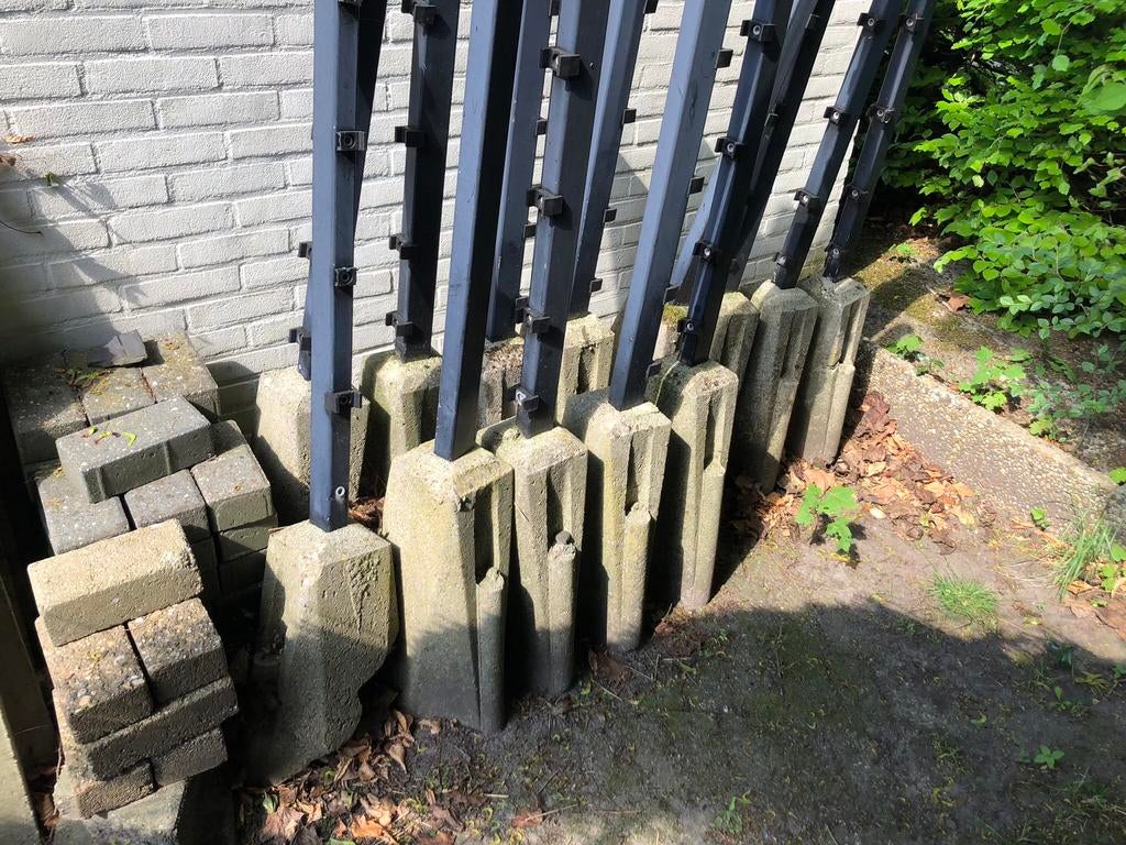 Staafmatpaal met poer, Ophalen of Verzenden, Zo goed als nieuw, IJzer