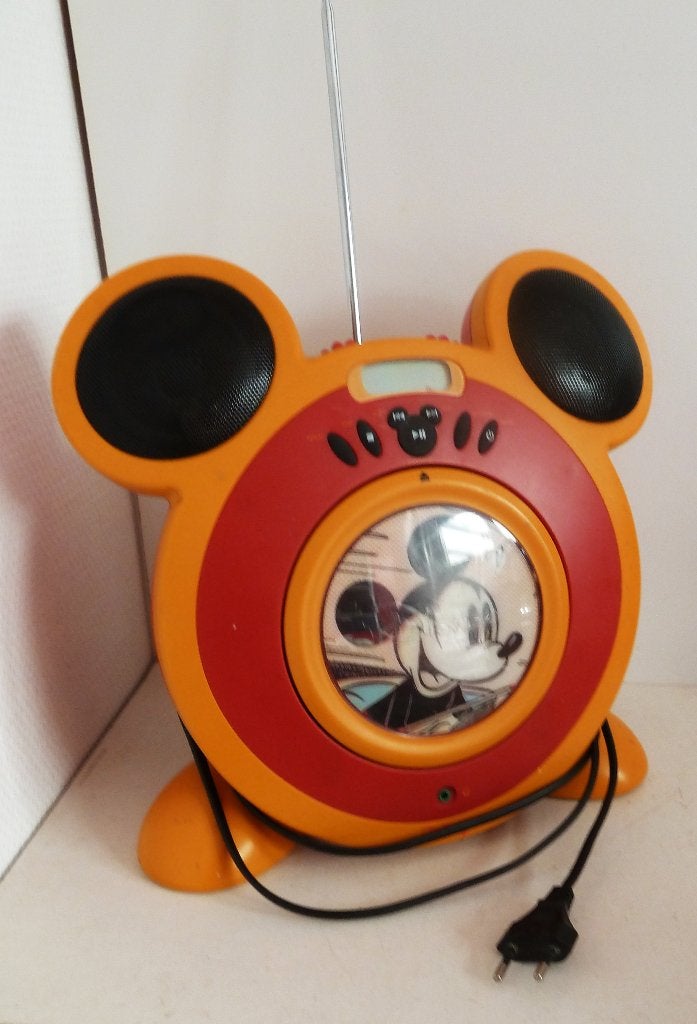 Mickey Mouse radio cd speler begin 2000, Verzamelen, Disney, Ophalen of Verzenden, Mickey Mouse, Gebruikt, Overige typen