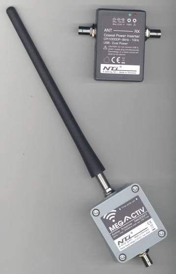 MegaActiv Antenne met Coaxiale Voedingsinverter en Beugel, Ophalen, Zo goed als nieuw, Antenne