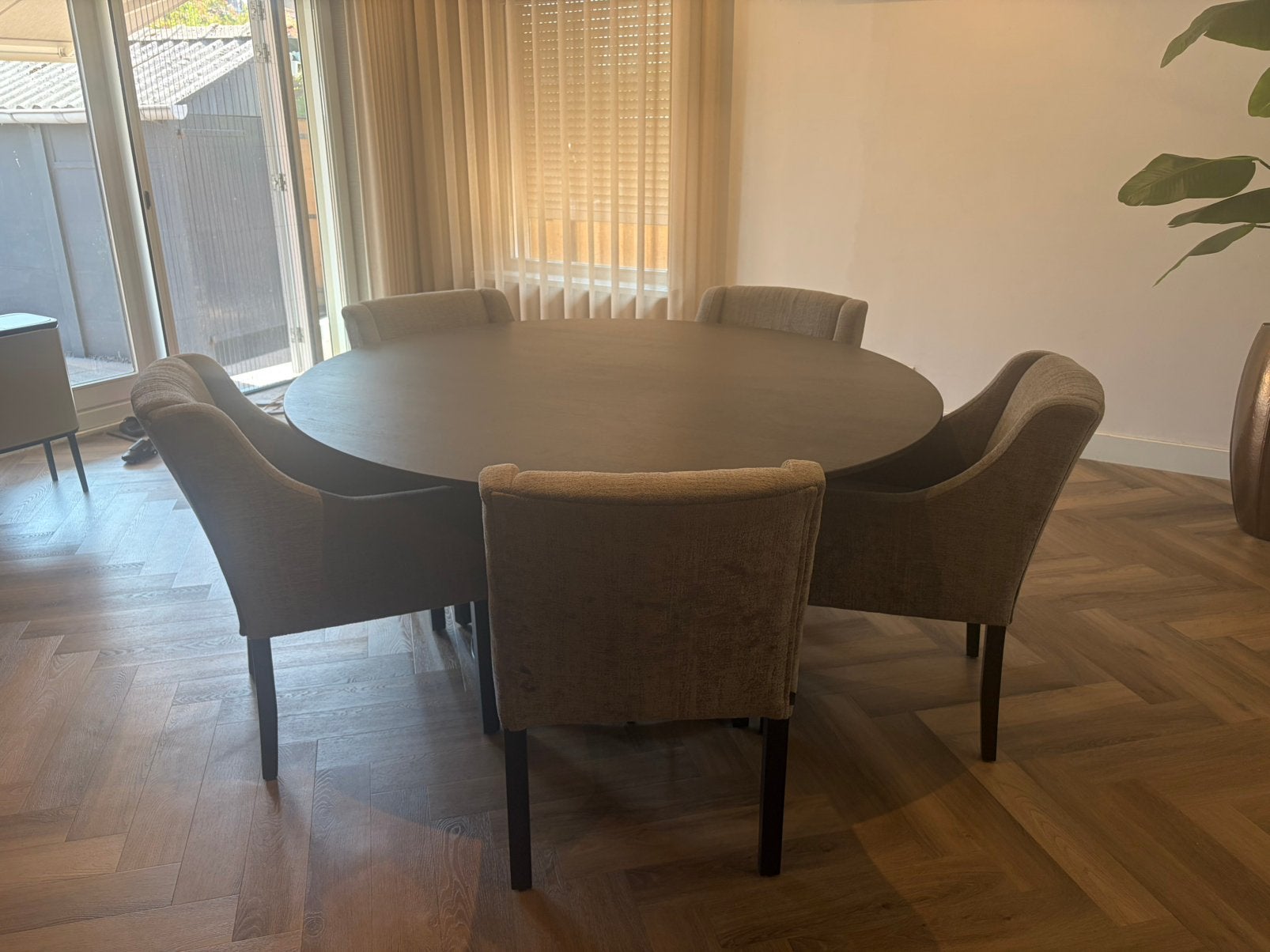 Keijser&co eetkamertafel en stoelen, Ophalen of Verzenden, Zo goed als nieuw, 4 tot 6 stoelen