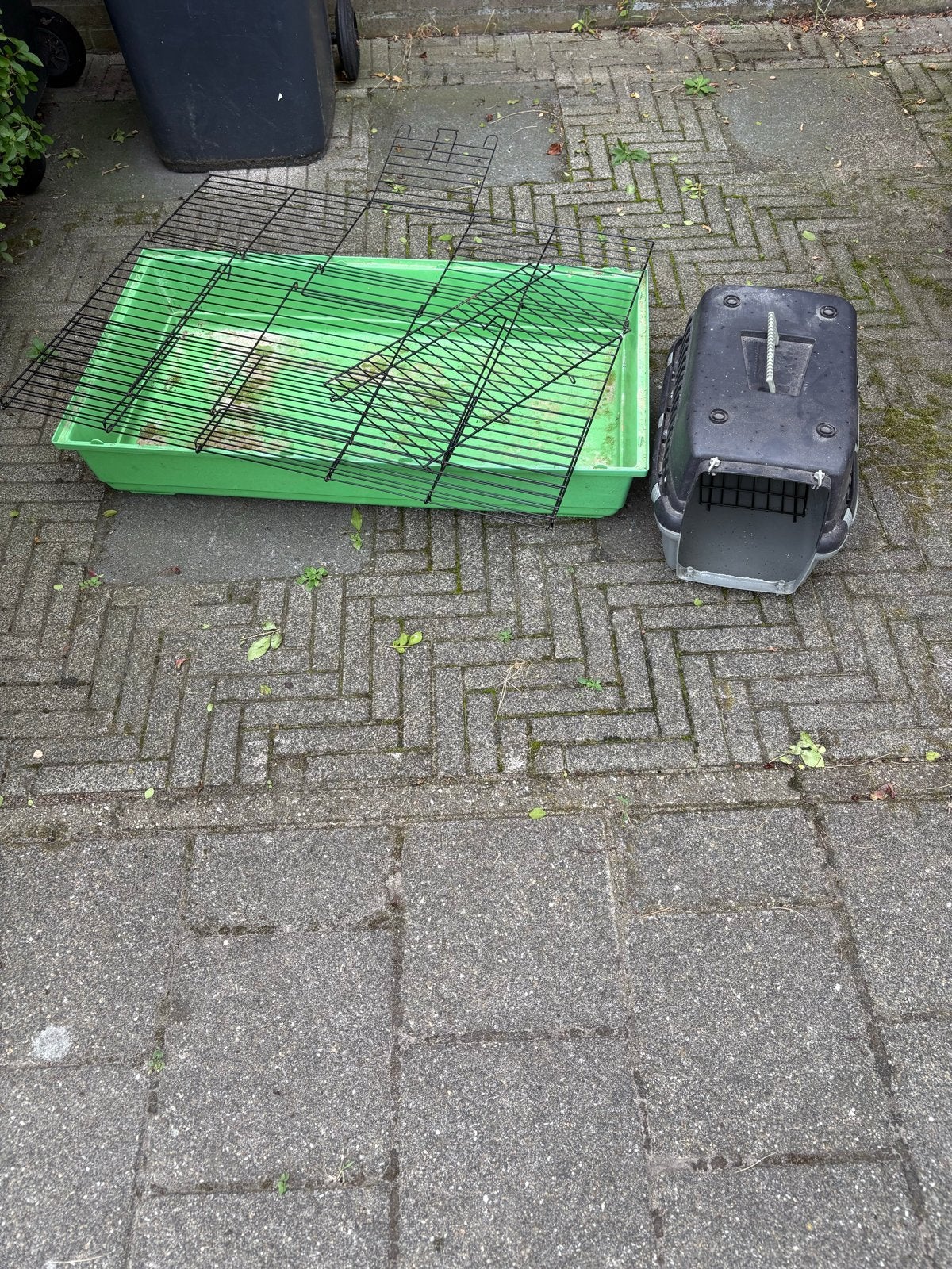 Gratis hok en reismand voor konijn of cavia, Ophalen, Gebruikt