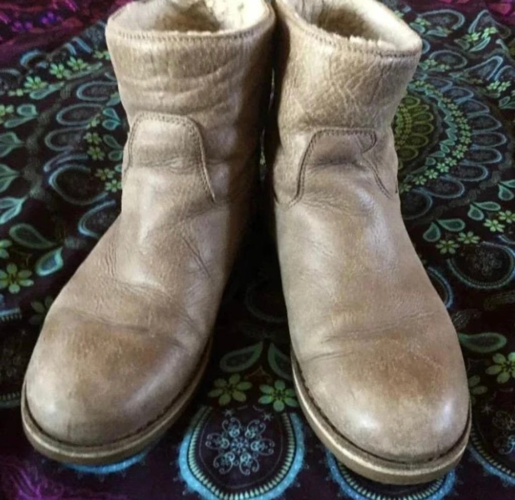 Mooie leren gevoerde Shabbies maat 38/38,5 nu 69,99€, Shabbies Amsterdam, Beige, Lage of Enkellaarzen, Ophalen of Verzenden