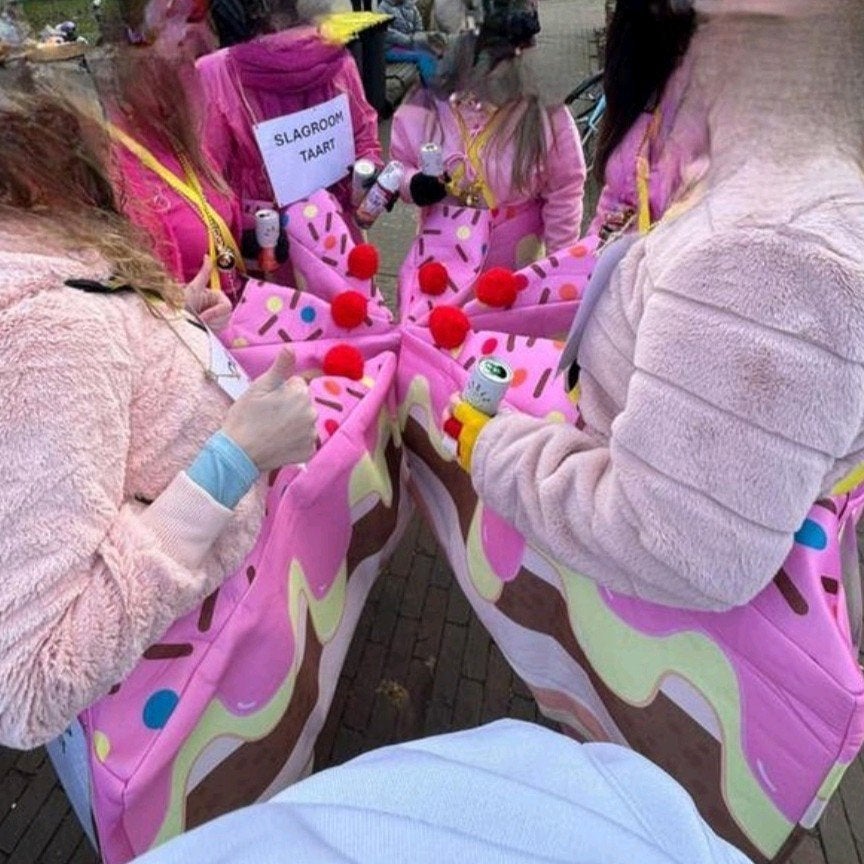 Taartstukjes en bakkerspakken, Kleding | Dames, Carnavalskleding en Feestkleding, Zo goed als nieuw, Carnaval, Ophalen of Verzenden