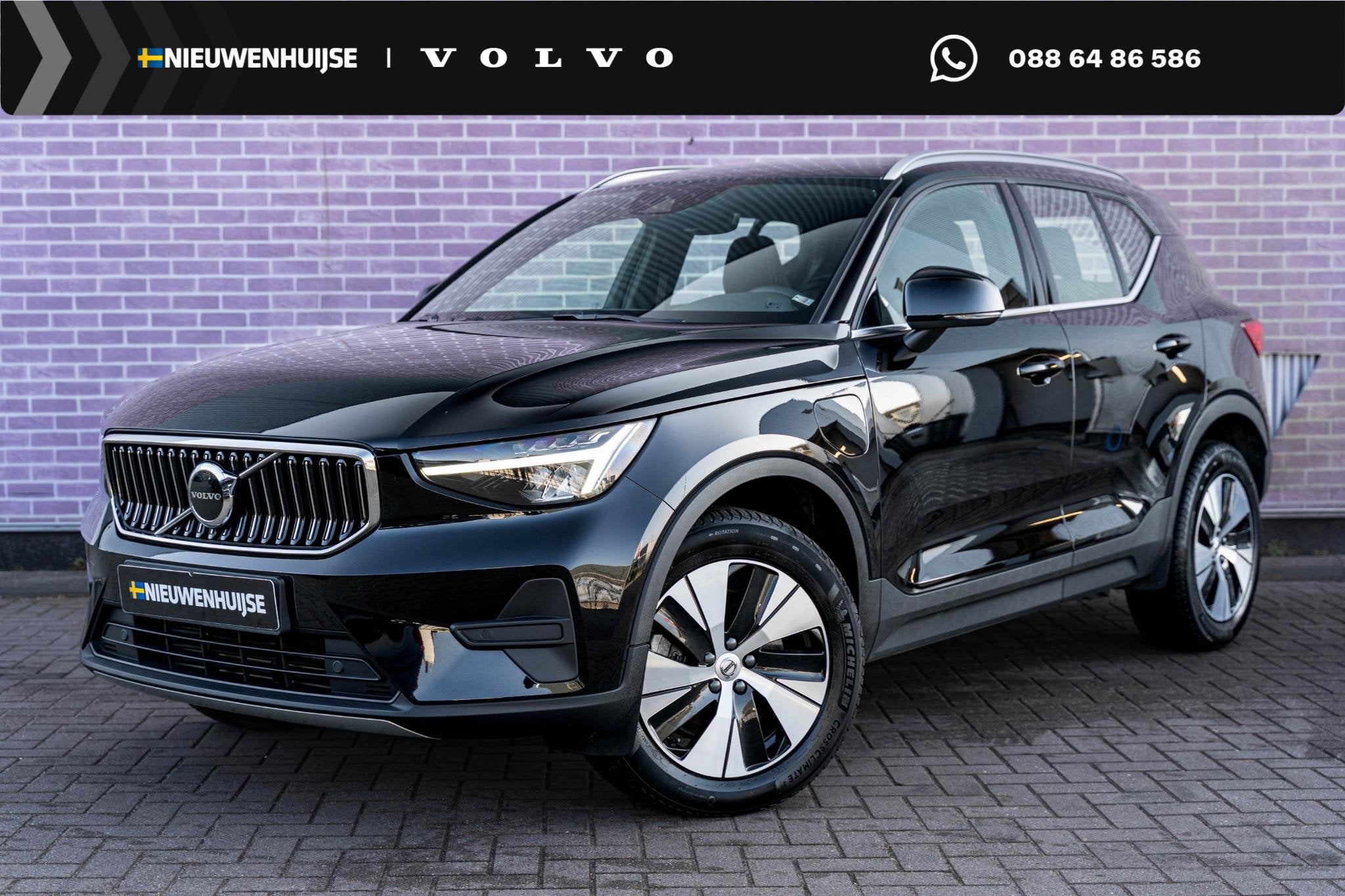 Volvo XC40 1.5 T4 Plug-in hybrid Core Bright | PHEV | Achter, Auto's, Volvo, Stof, Euro 6, Zwart, Plug-in hybride