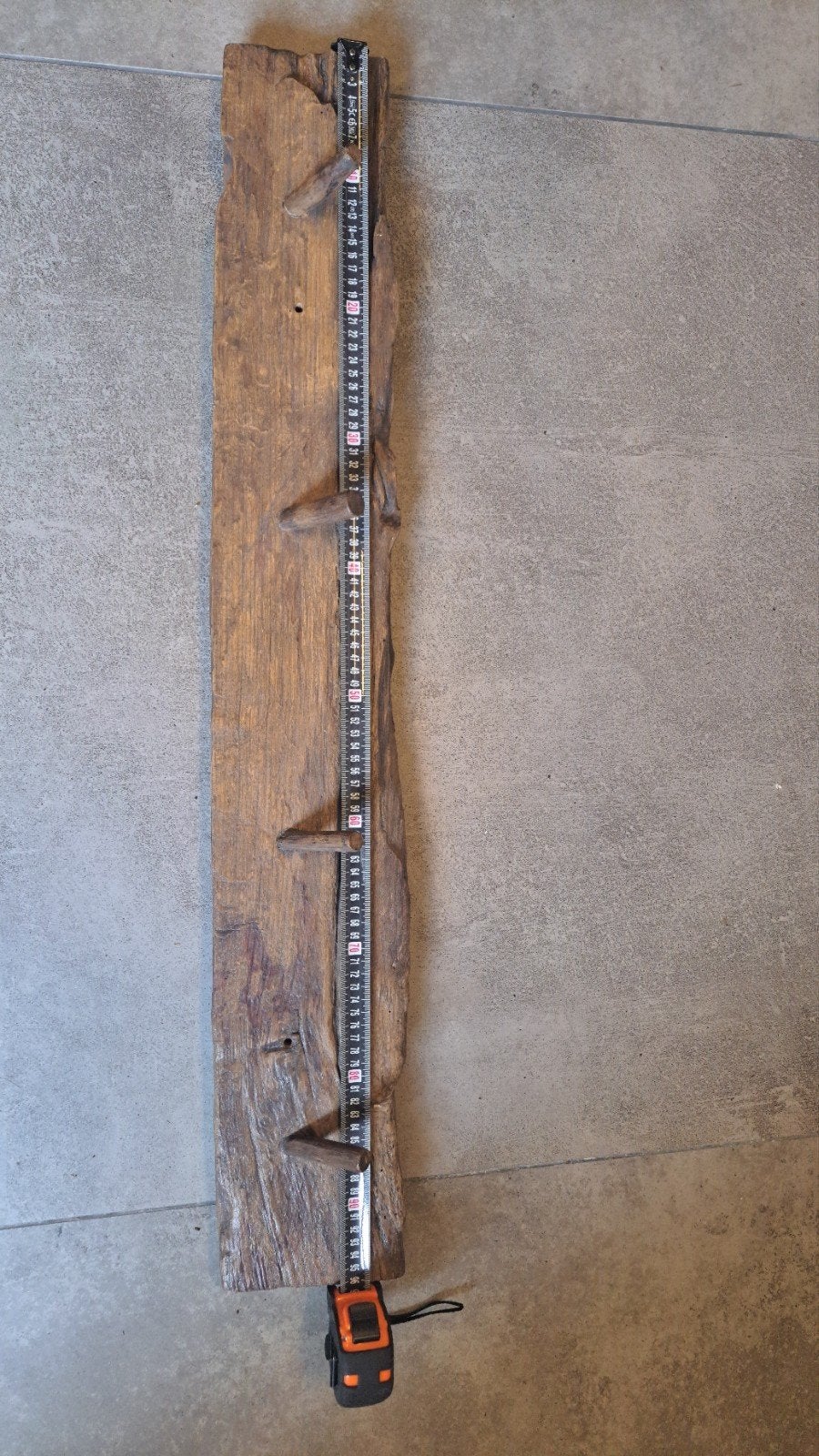 Unieke houten wandkapstok - 96 cm lang, Huis en Inrichting, Gebruikt, Minder dan 100 cm, Hout, Ophalen