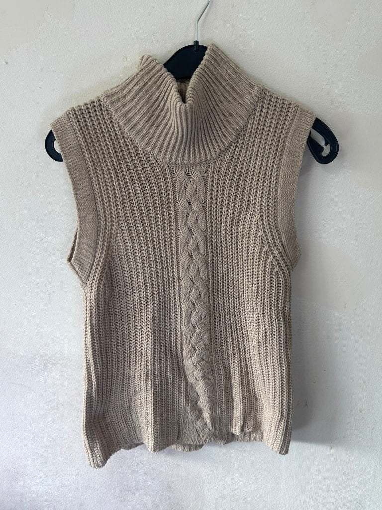 Cream CRMelcor spencer beige kabeltrui col dames XS/S, Beige, Cream, Ophalen of Verzenden, Zo goed als nieuw