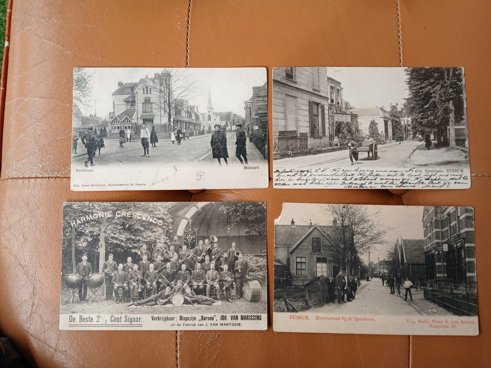 partij verzameling mooie oude ansichtkaarten Bussum, Verzamelen, Ophalen of Verzenden, Voor 1920, Gelopen, Noord-Holland