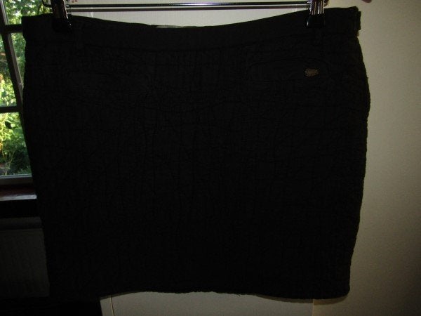 E501 NTS Not the same mt 38 rok zwart gobelin dik, Kleding | Dames, Maat 38/40 (M), Verzenden, Zwart, Zo goed als nieuw