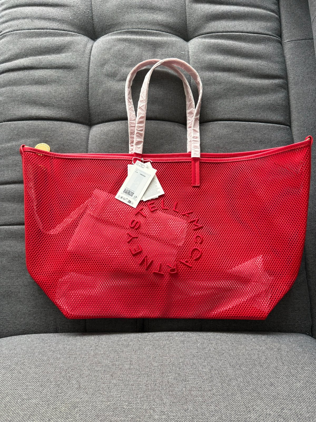 Stella McCartney Mesh Shopper Tas Rood, Ophalen of Verzenden, Nieuw, Rood, Shopper