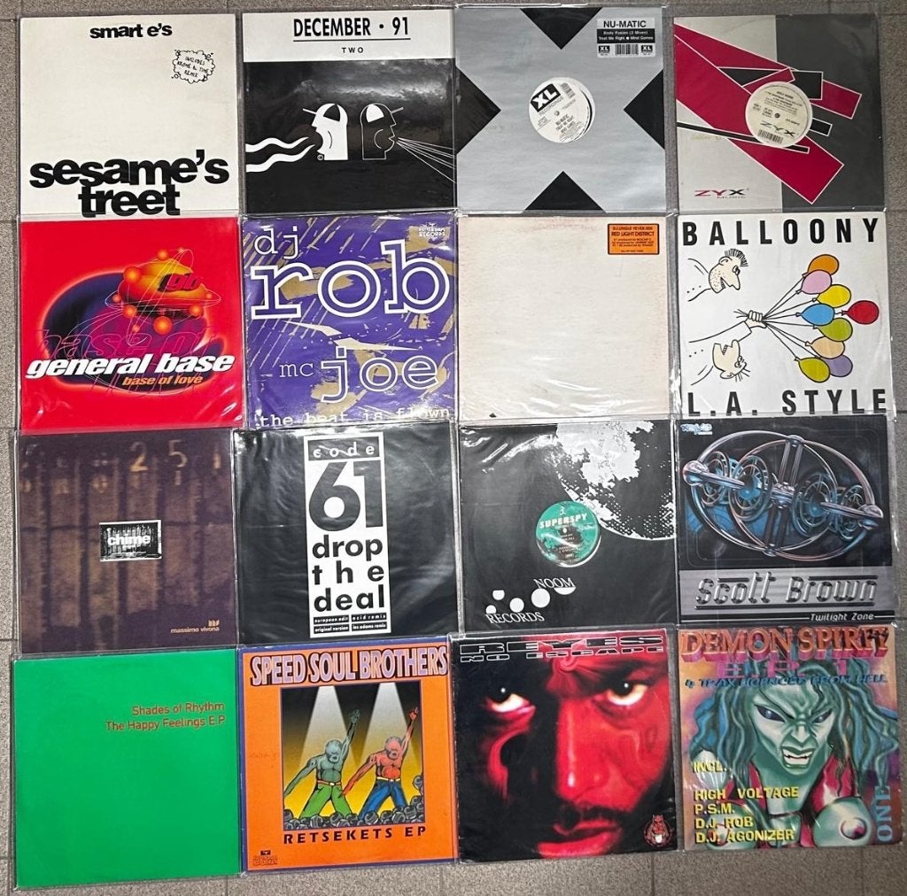 Partij 100 stuks 91-95 Early Rave, Hardcore, Oldschool&Acid, Ophalen of Verzenden, Gebruikt, 12 inch, Overige genres