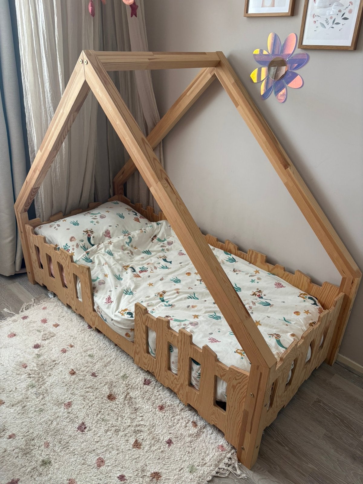 Bedhuisje Petit Puk 70 x 160 cm inclusief, Ophalen, 140 tot 160 cm, 70 tot 85 cm, Lattenbodem