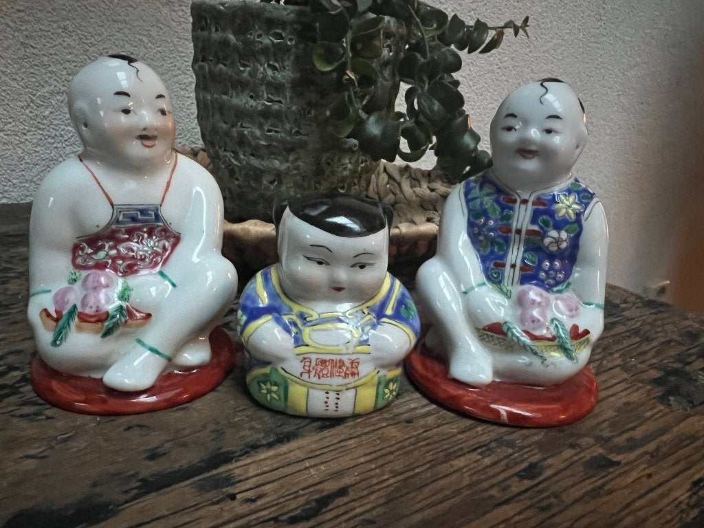 Chinese beelden aziatisch wit porselein boeddha, Ophalen of Verzenden, Zo goed als nieuw, Mens