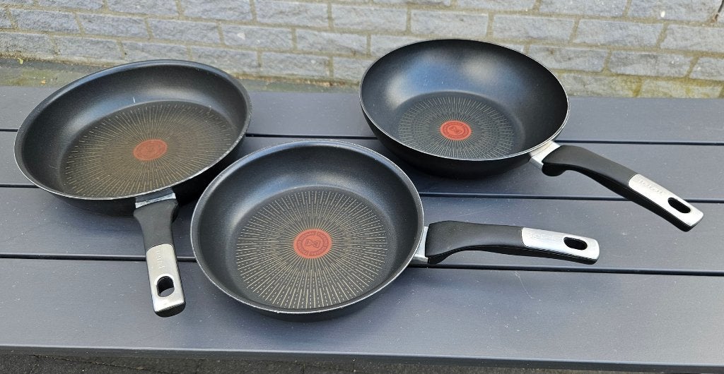 Tefal Unlimited Koekenpannenset + Wokpan, Koekenpan, Antiaanbaklaag, Aluminium, Ophalen of Verzenden