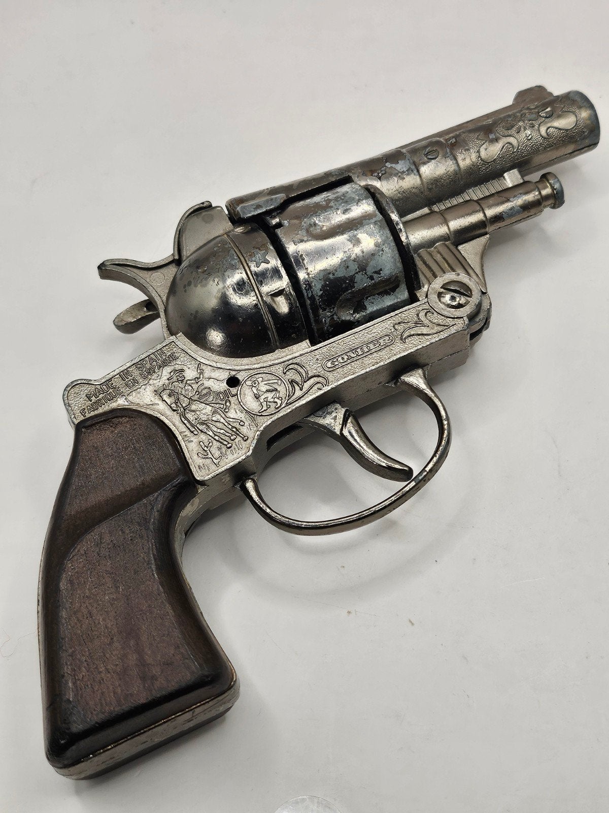 Gonher Speelgoedrevolver - Vintage Metaal - 12 Schots, Ophalen of Verzenden