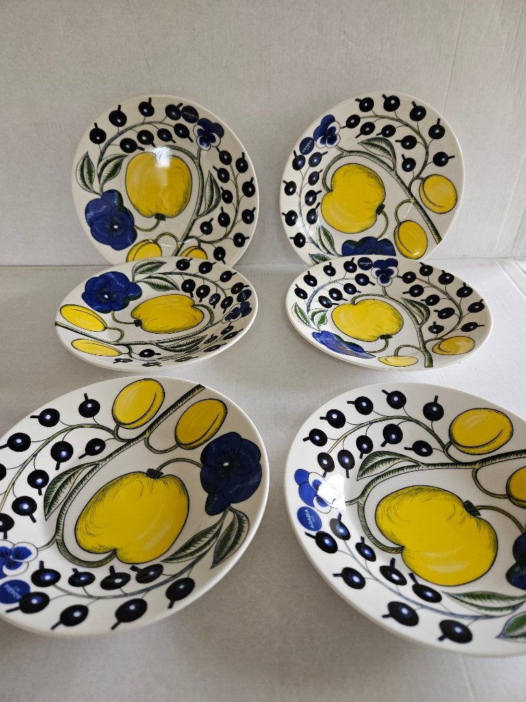 6 Arabia (Iittala) Partiisi gebaksbordjes nieuw, Arabia, Nieuw, Ophalen of Verzenden, Bord(en)
