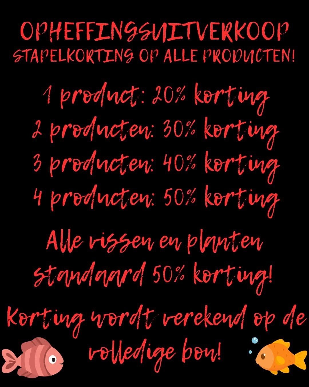 OPHEFFINGSUITVERKOOP AQUARIUMSPECIAALZAAK