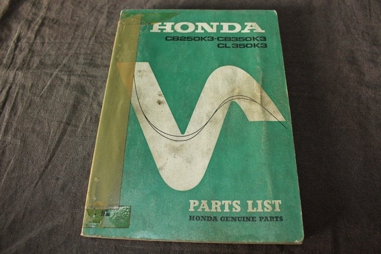 Honda CB250K3 CB350 CL350 K3 1971 twin motorcycle parts list, Ophalen of Verzenden, Honda