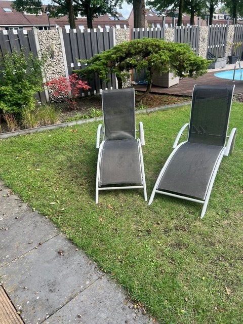 Ligstoelen, Ophalen of Verzenden, Gebruikt, Aluminium, Verstelbaar