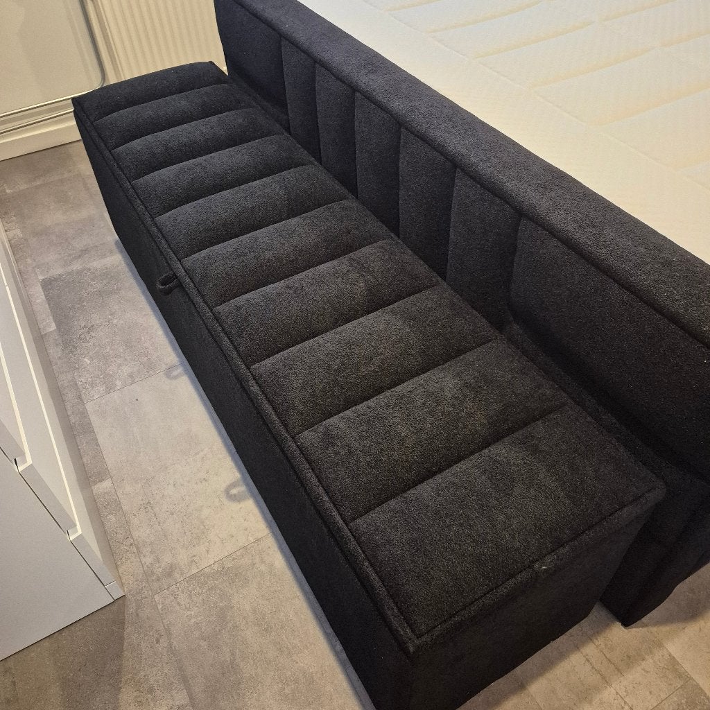 Bedbank NIEUW, Ophalen, Zwart, Overige maten, Stof