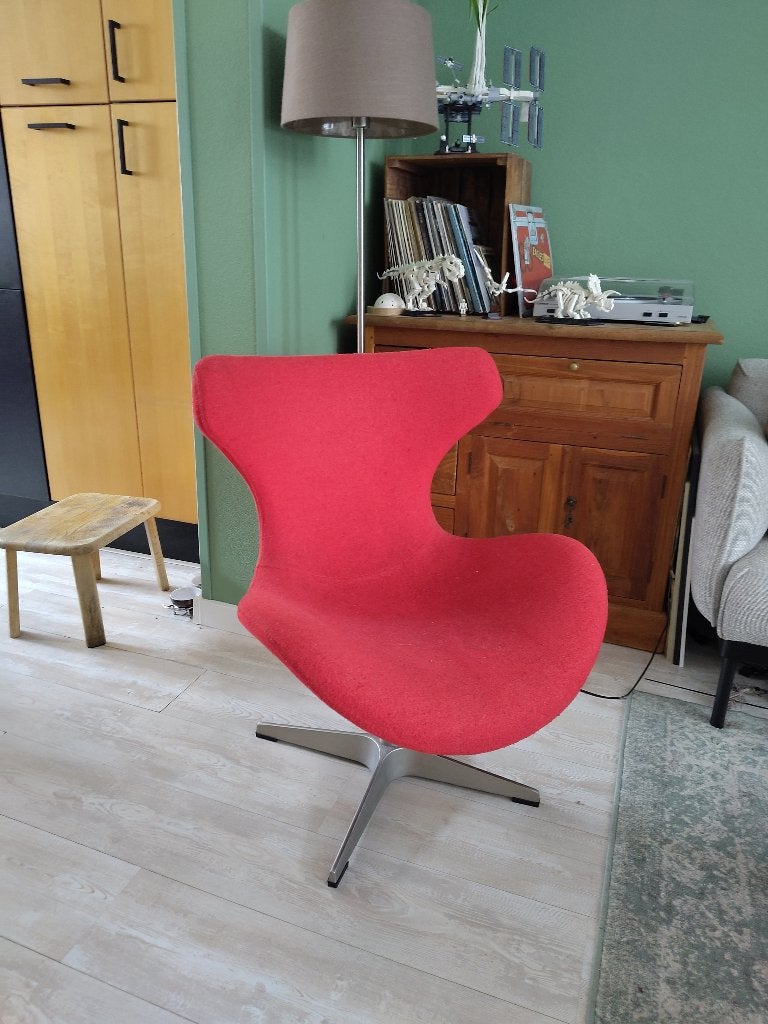 WOOOD Fauteuil (rood), Ophalen, Gebruikt, Design, 75 tot 100 cm