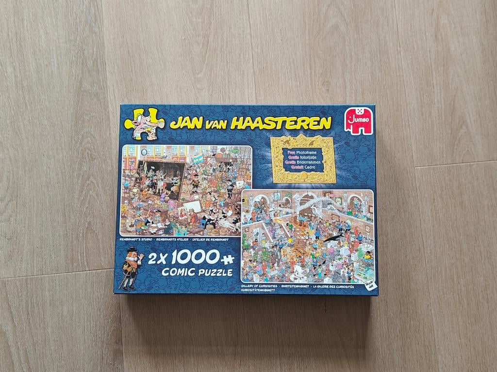 Jan van Haasteren 2x 1000 stukjes comic puzzel, Ophalen of Verzenden, 500 t/m 1500 stukjes, Zo goed als nieuw