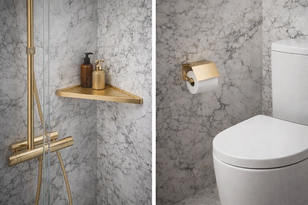 Gouden TIP: Assorti Hansgrohe AddStoris goud gepolijst, Ophalen, Nieuw, Overige kleuren, Overige typen