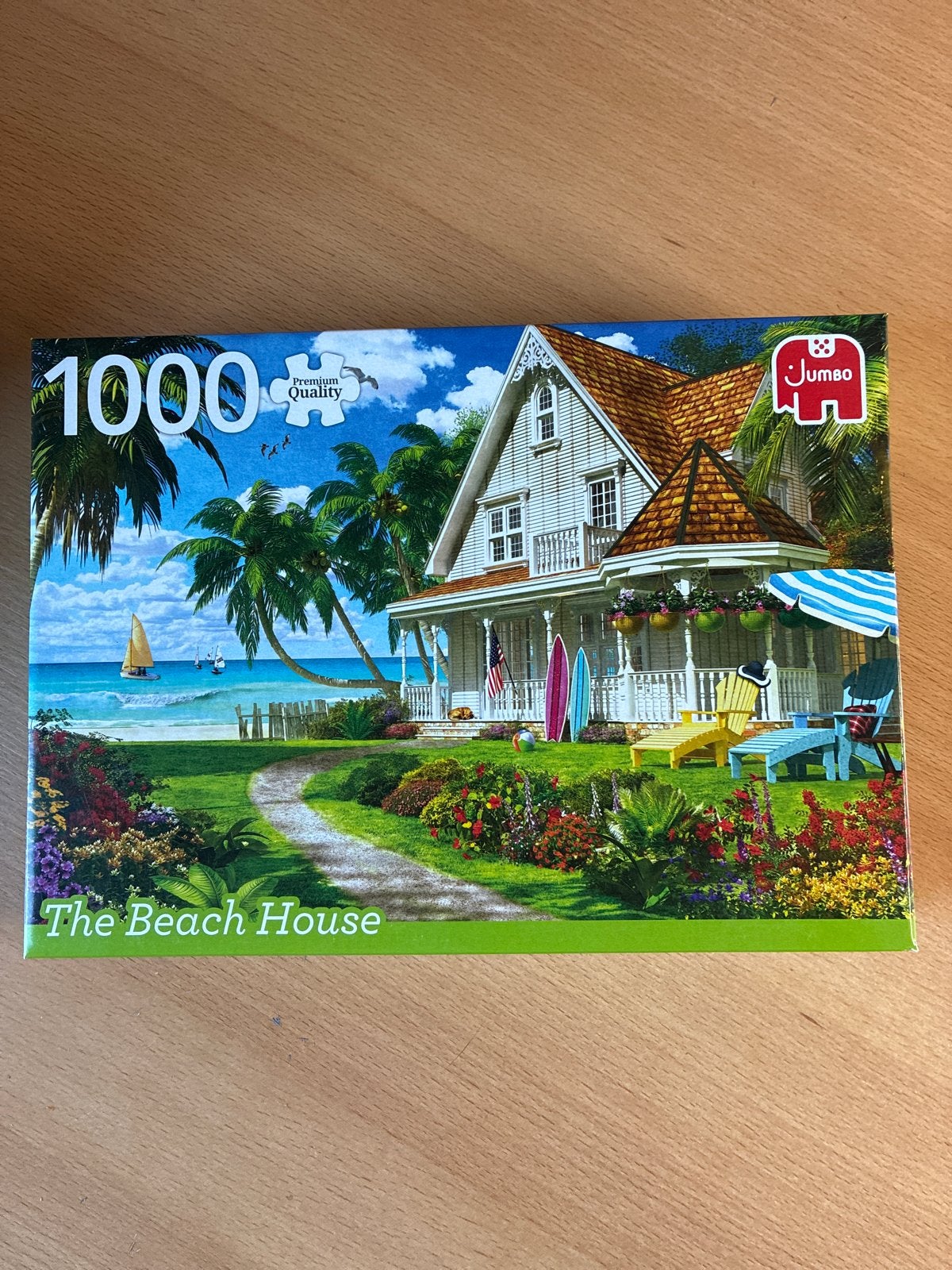 Jumbo Legpuzzel 'The Beach House' 1000 stukjes, Ophalen of Verzenden, 500 t/m 1500 stukjes, Zo goed als nieuw, Legpuzzel