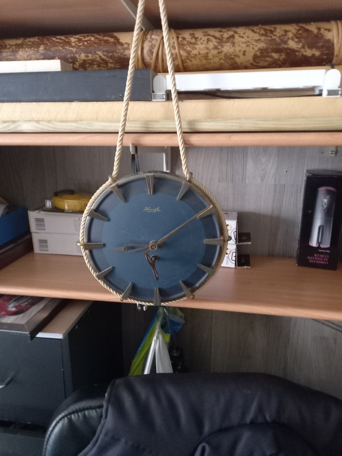 oude kienzle klok zie foto's, Ophalen, Gebruikt, Wandklok