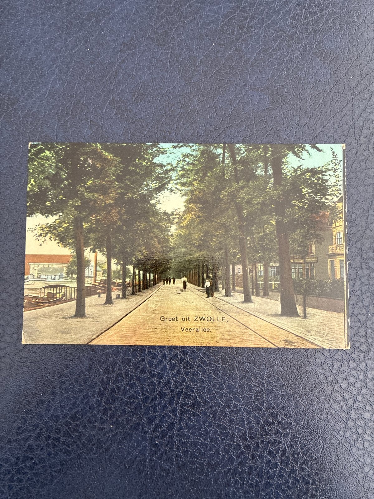 Zeldzame Ansichtkaart Zwolle Veerallee 1913, Ophalen of Verzenden, Voor 1920, Gelopen, Overijssel