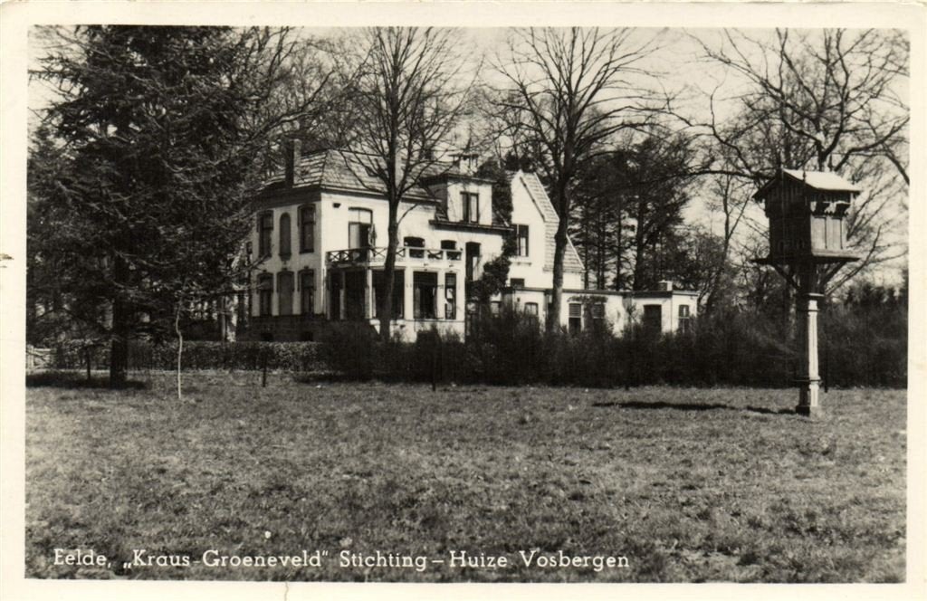 Eelde, Kraus Groeneveld Stichting - Huize Vosbergen - gelope, Verzamelen, Ophalen of Verzenden, 1940 tot 1960, Gelopen, Drenthe