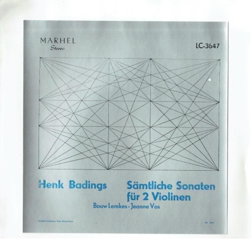 Henk Badings Samtliche Sonaten Fur 2 Violinen Jeanne Vos, Kamermuziek, Ophalen of Verzenden, Zo goed als nieuw, 12 inch