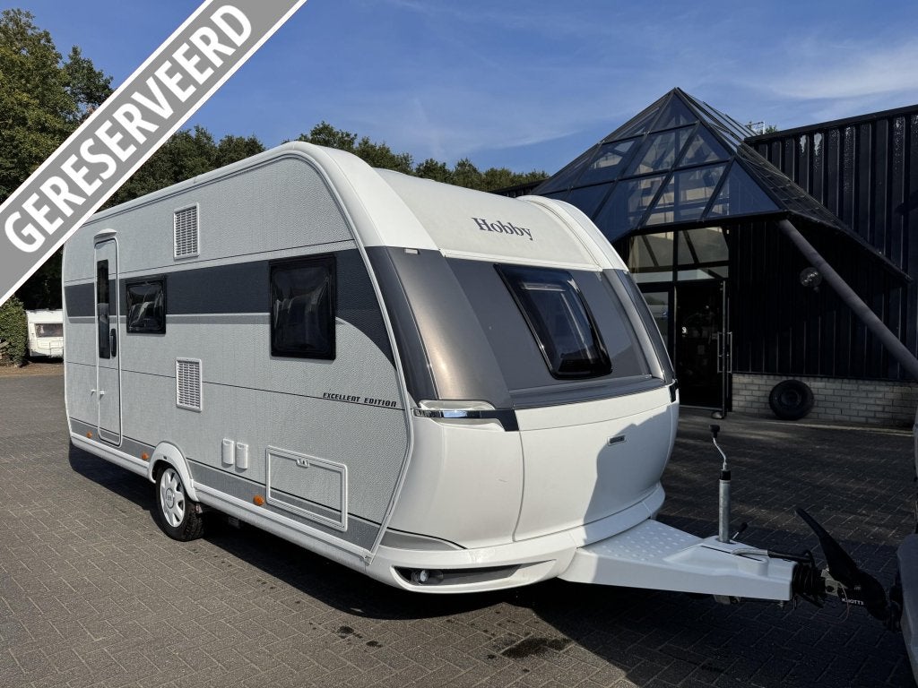 Hobby Excellent Edition 490 KMF 2024 | Mover | Airco | Tent, Hobby, Bedrijf, Dwarsbed, 4 tot 5 meter