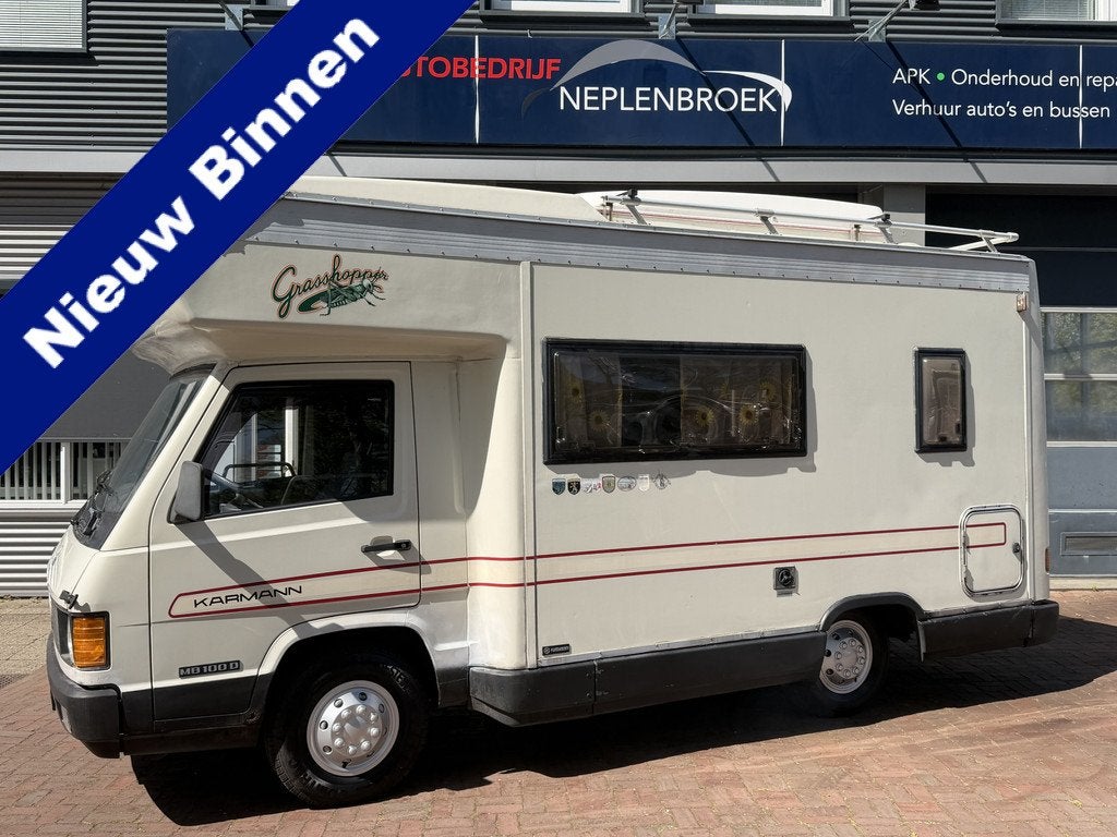 Mercedes-Benz MB 100 D-L Karmann Nwe apk 05-2028 Bj 1988 Vak, Caravans en Kamperen, Campers, Ringverwarming, Reservewiel, Mercedes-Benz