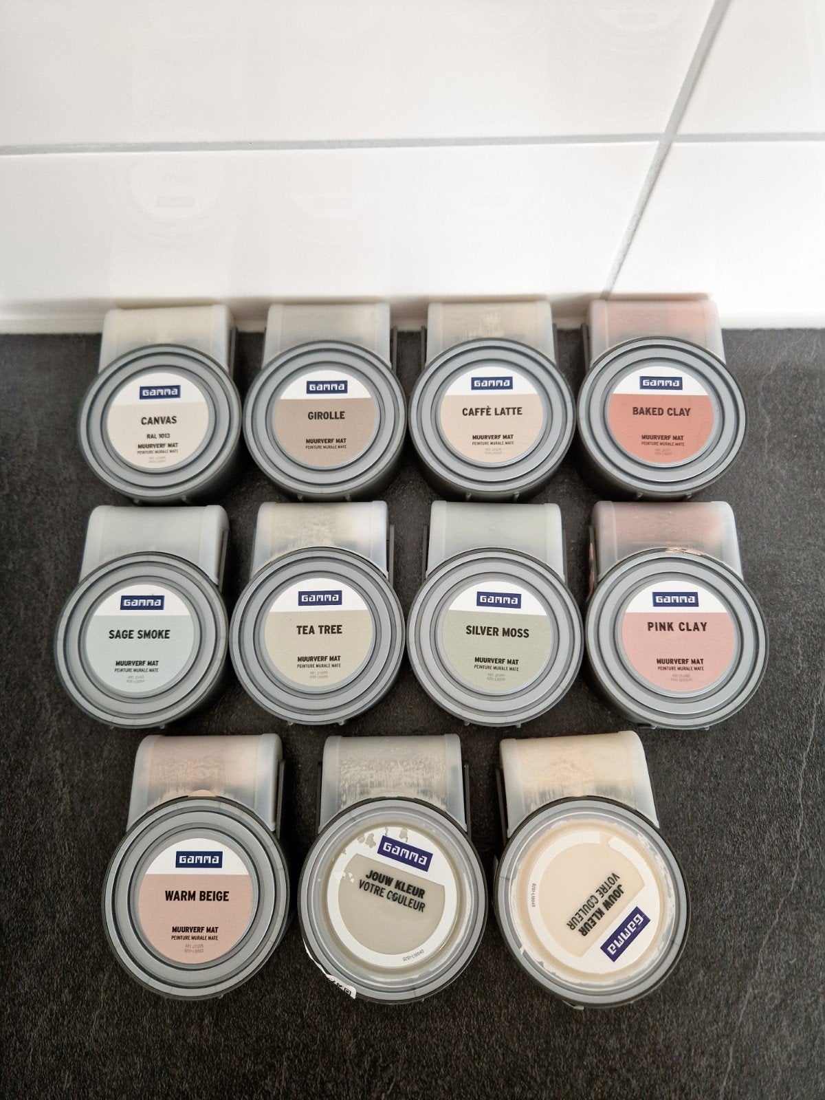 Kleurtesters van de Gamma 11 stuks mag ook los weg, Overige kleuren, Ophalen of Verzenden, Minder dan 5 liter, Verf