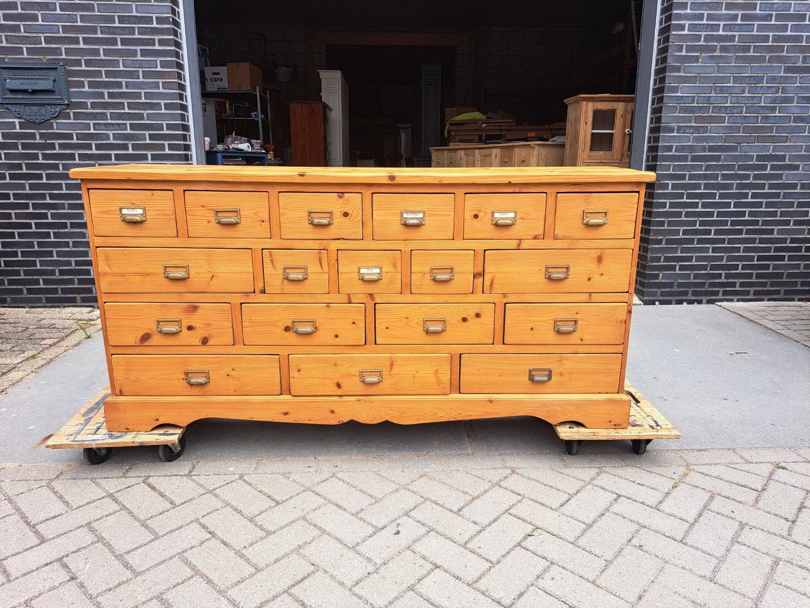 Grenen ladekast commode refurbished gratis bezorging regio, Ophalen, R.kooij65@gmail.com, Gebruikt, 5 laden of meer