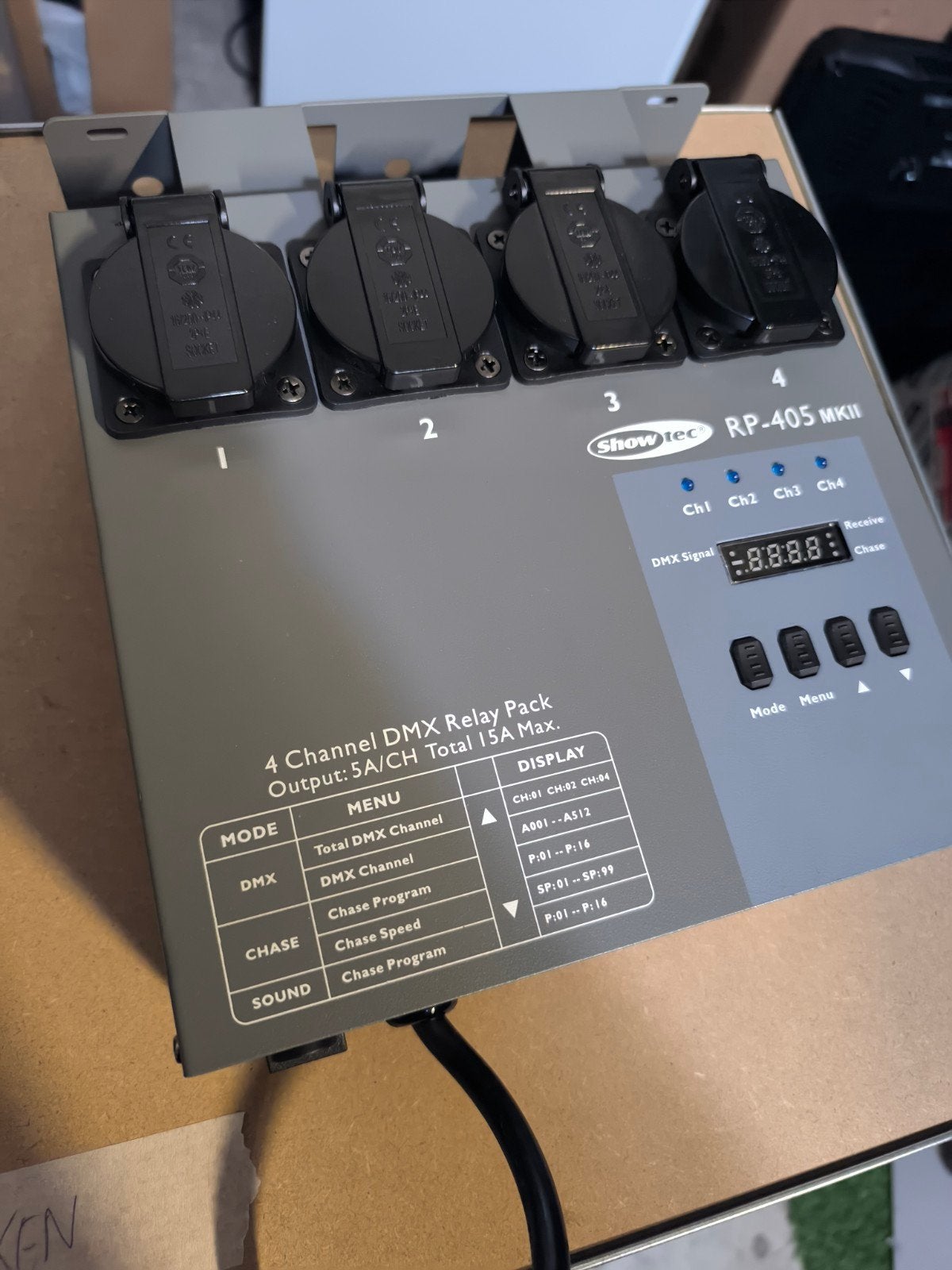 Showtec RP-405 MKII Relay Pack Switch Pack, Muziek en Instrumenten, Ophalen of Verzenden, Zo goed als nieuw, Licht