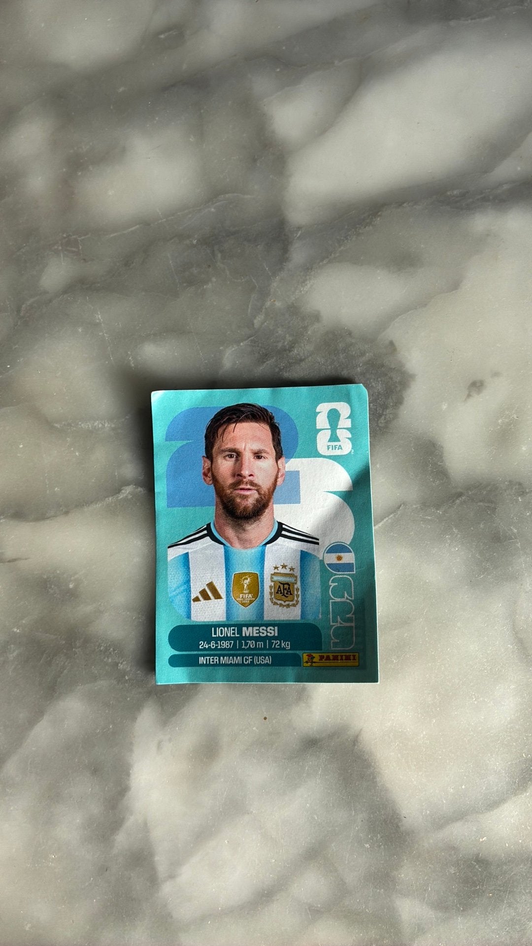Voetbal messi kaart, Ophalen, Zo goed als nieuw, Plaatje