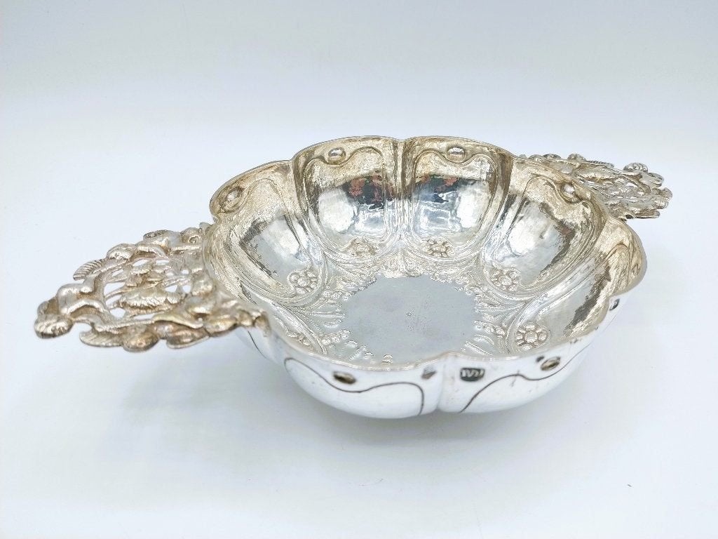 Zilveren brandewijnkom, Jan Verdoes, Haarlem, 1749, Verzenden, Zilver