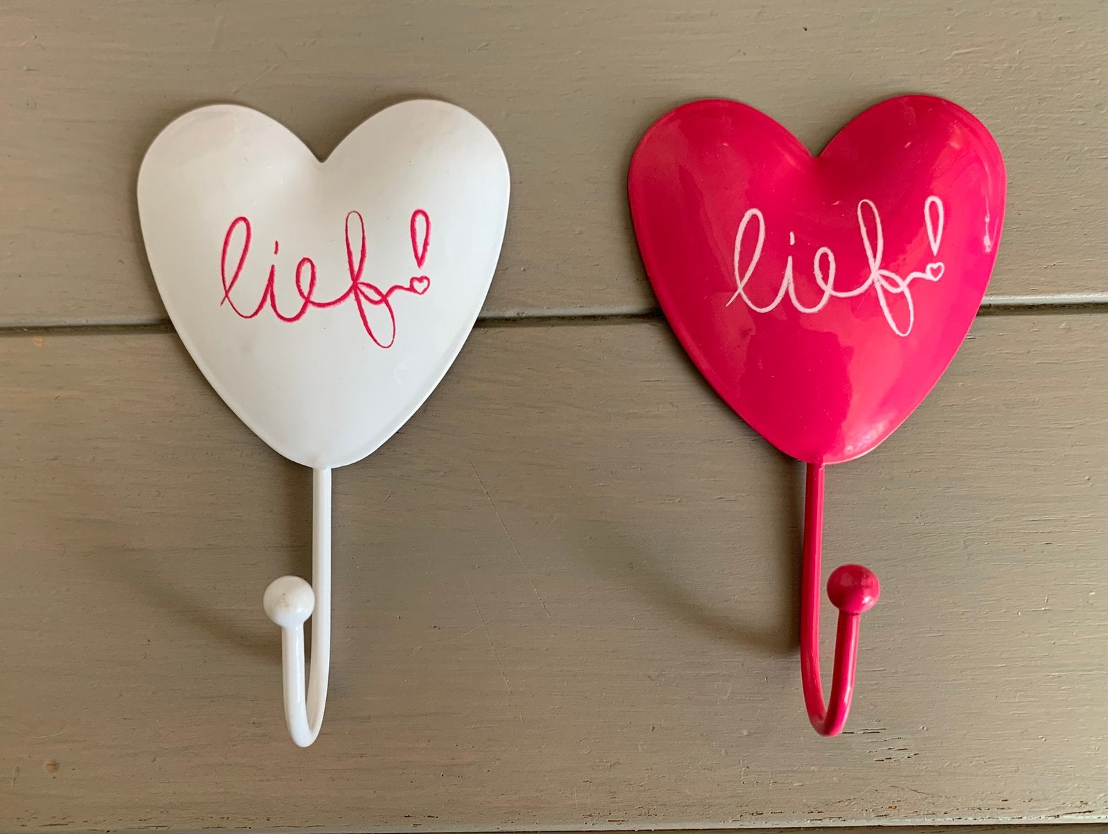 2 Kleding haakjes hart Lief, Ophalen of Verzenden, Nieuw