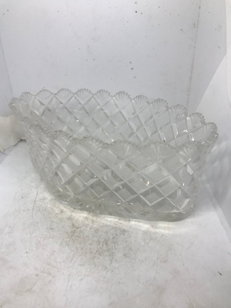 waaier diamant schuit vormig ovaal kristal, Ophalen of Verzenden