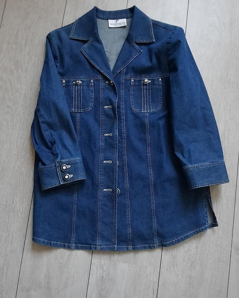 Demin jasje/bloesje, Ophalen of Verzenden, Zo goed als nieuw, Maat 38/40 (M), Blauw