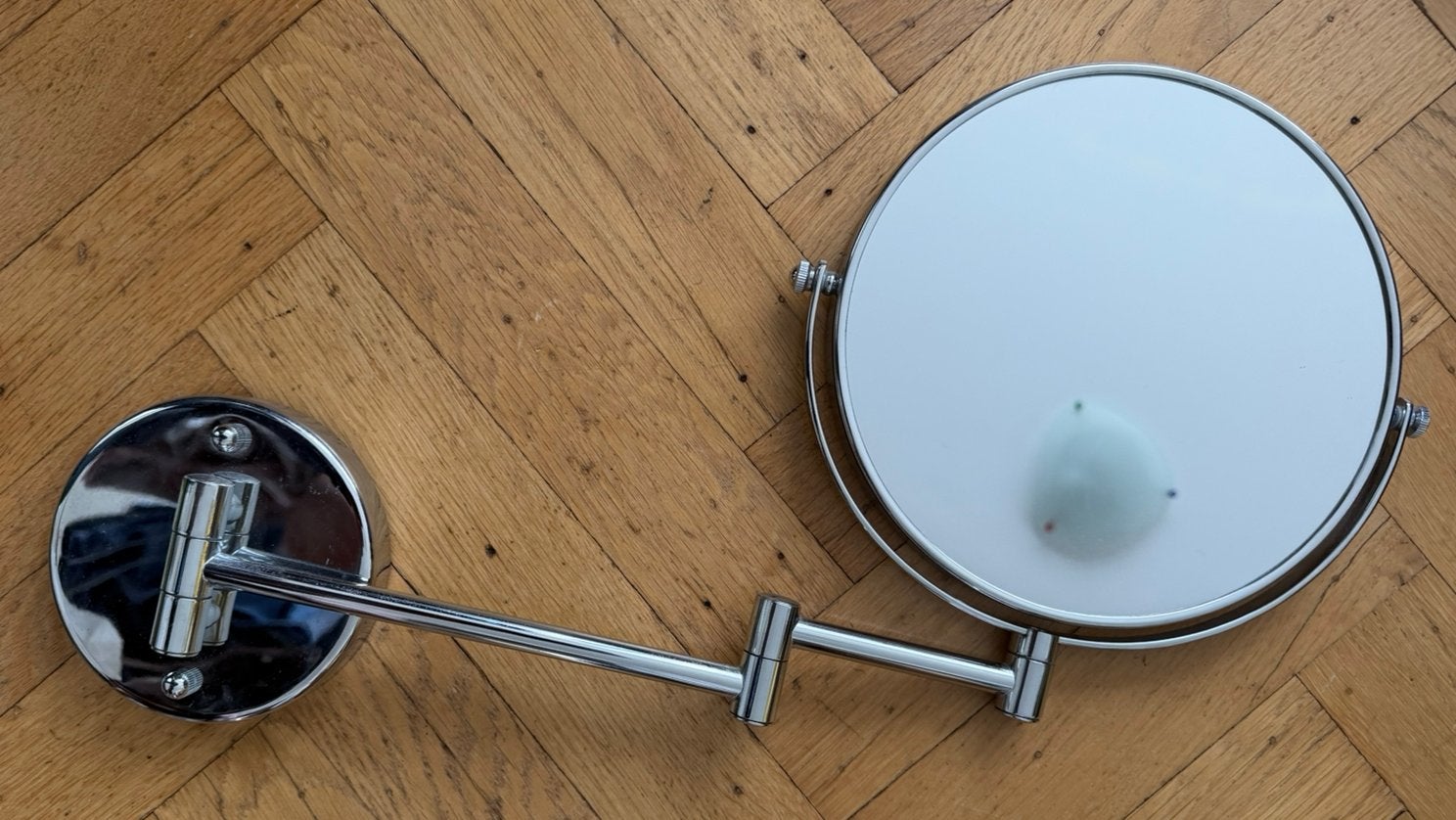 Luxe chromen make up dubbele spiegel, Minder dan 50 cm, Verzenden, Zo goed als nieuw, Minder dan 100 cm